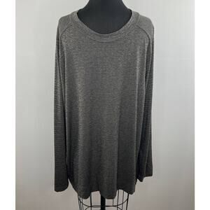 Oska Heathered Gray Round Neck Long Raglan Sleeve Casual Pullover Top Size 4